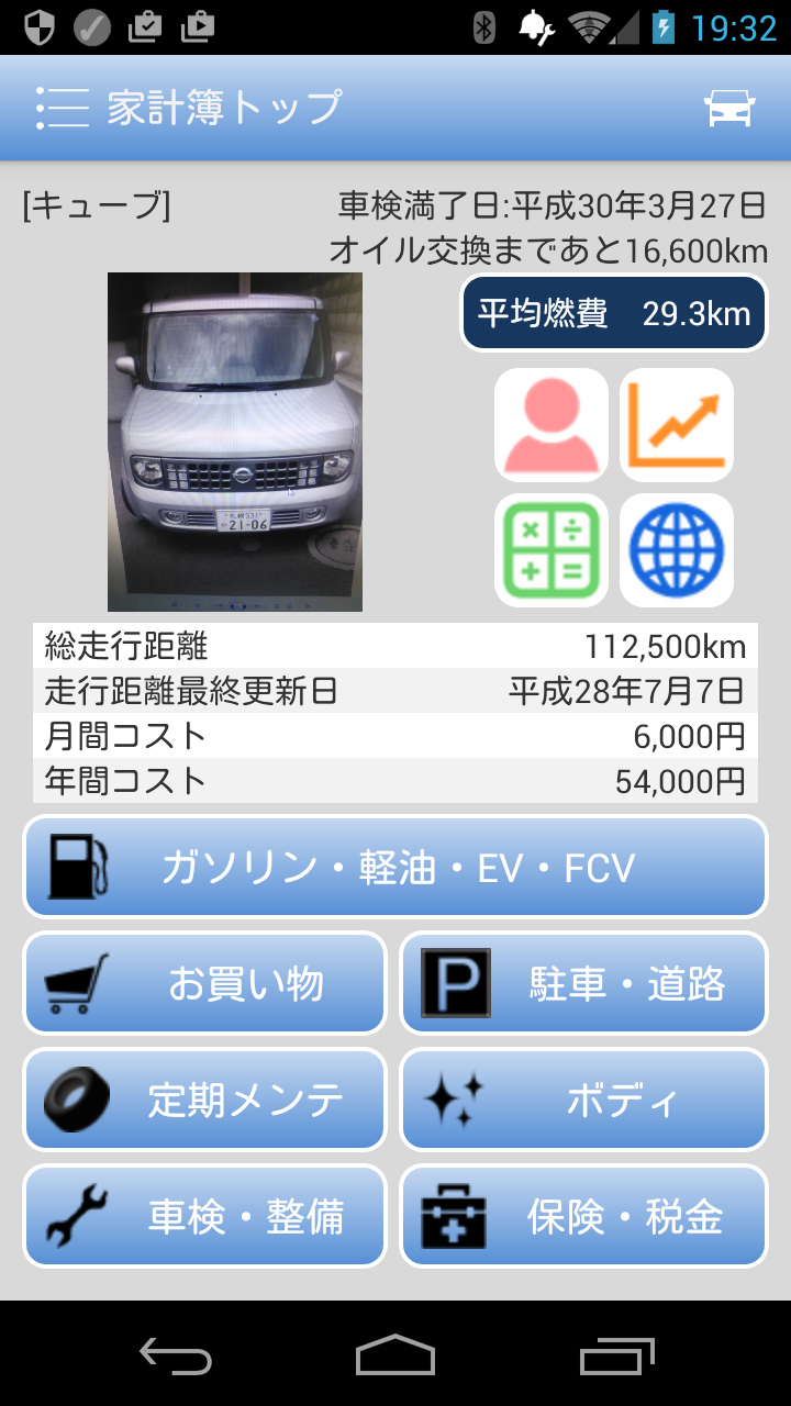 クルマの家計簿